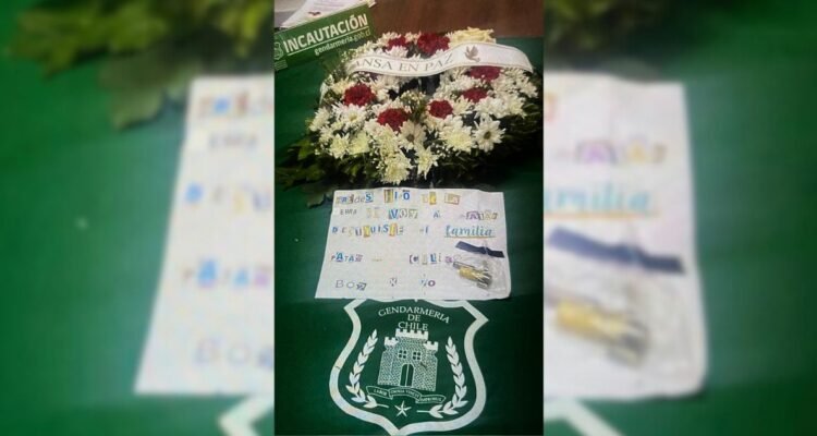 Amenazan de muerte al alcaide del penal de Talagante: dejan corona de flores y municiones